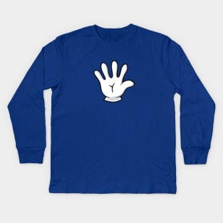 I’m FIVE! Cartoon hand counting fingers birthday Kids Long Sleeve T-Shirt